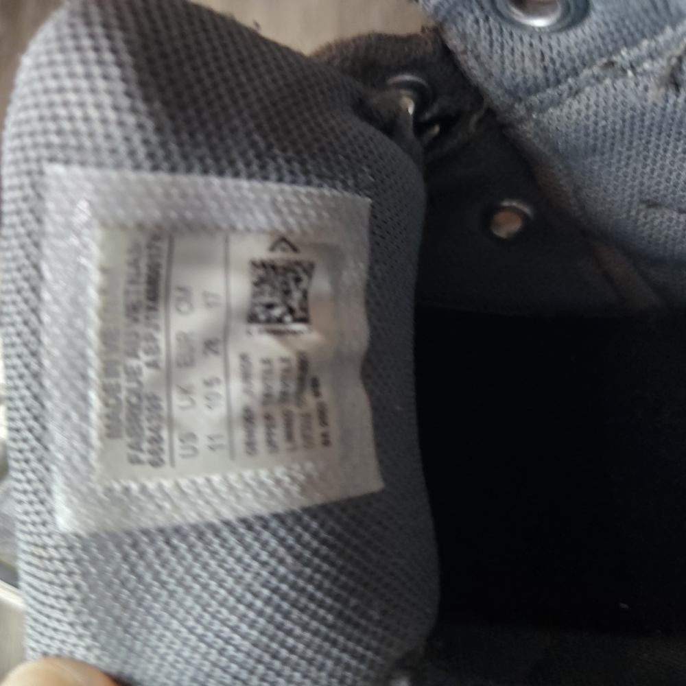 CONVERSE All Star Canvas Lace Up Mid Top Sneakers Gray, Kid's Youth Size 11 - Picture 6 of 7